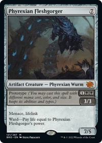 Phyrexian Fleshgorger - Promo Pack: The Brothers' War (PPBRO) #121p - Mythic Magic: The Gathering Trading Card