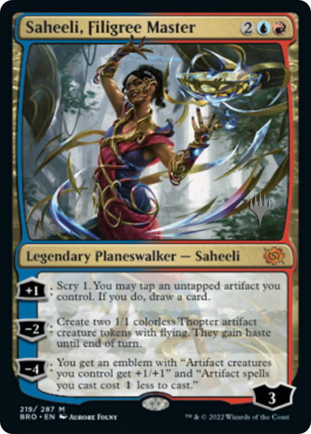 Saheeli, Filigree Master - Promo Pack: The Brothers' War Magic: The Gathering trading card