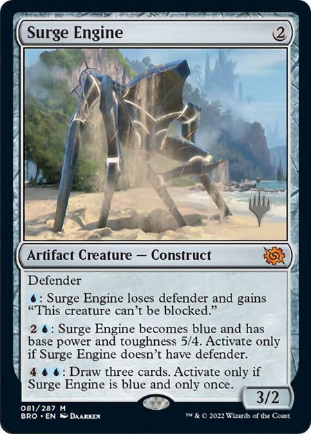 Surge Engine trading card from Promo Pack: The Brothers' War Surge Engine - Promo Pack: The Brothers' War Magic: The Gathering trading card