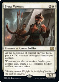 Siege Veteran - Promo Pack: The Brothers' War (PPBRO) #25p - Rare Magic: The Gathering Trading Card