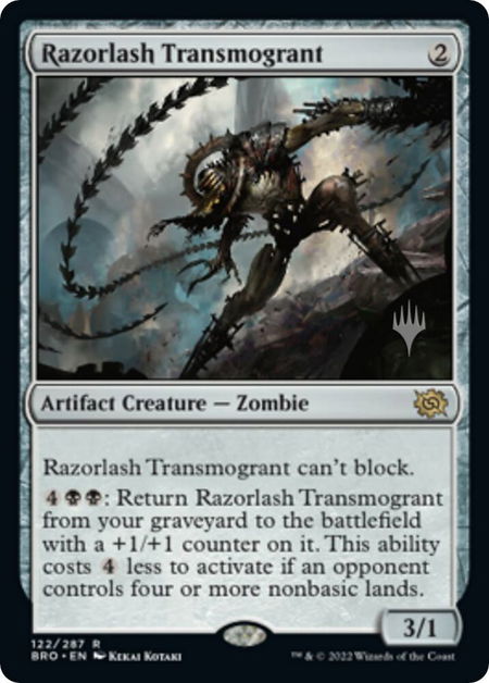 Razorlash Transmogrant trading card from Promo Pack: The Brothers' War Razorlash Transmogrant - Promo Pack: The Brothers' War Magic: The Gathering trading card