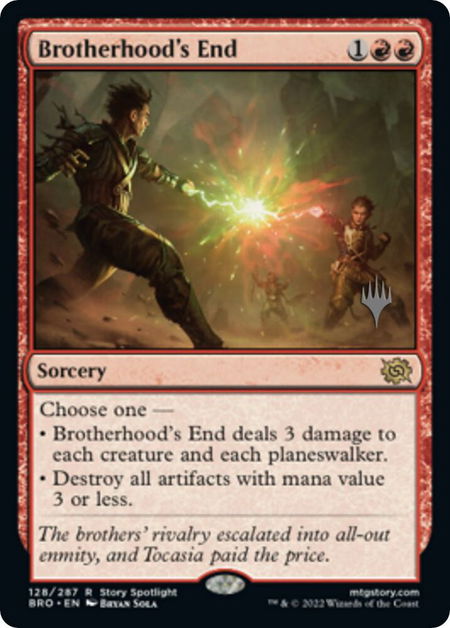 Brotherhood's End - Promo Pack: The Brothers' War Magic: The Gathering trading card
