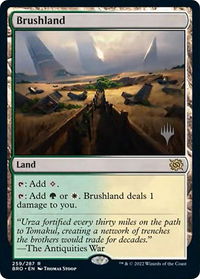 Brushland - Promo Pack: The Brothers' War (PPBRO) #259p - Rare Magic: The Gathering Trading Card