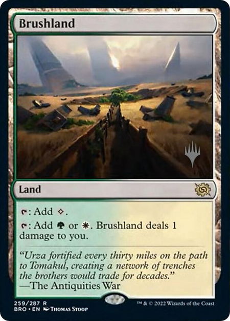 Brushland - Promo Pack: The Brothers' War Magic: The Gathering trading card