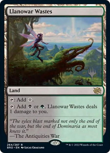 Llanowar Wastes - Promo Pack: The Brothers' War Magic: The Gathering trading card