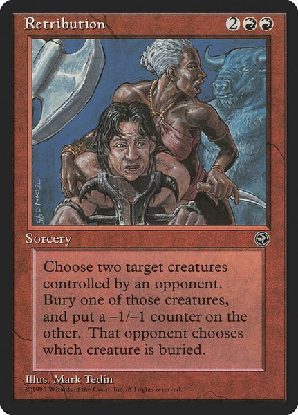Retribution trading card from Homelands Retribution - Homelands Magic: The Gathering trading card
