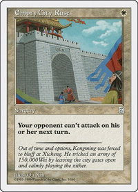 Empty City Ruse - Portal Three Kingdoms (PTK) #3 - Uncommon Magic: The Gathering Trading Card