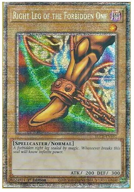 Right Leg of the Forbidden One (Starlight Rare) - Battles of Legend: Crystal Revenge YuGiOh trading card