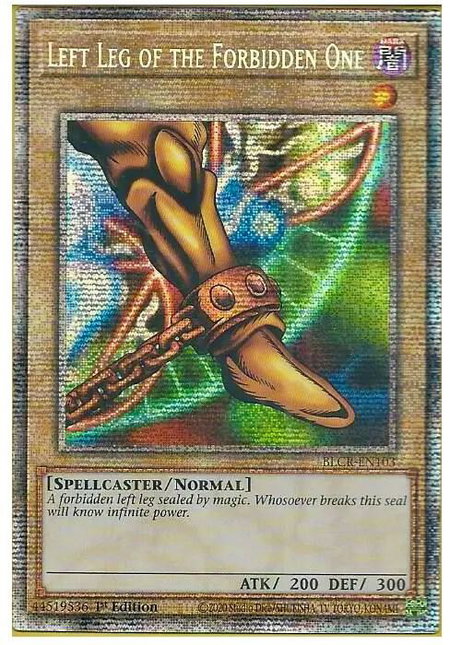 Left Leg of the Forbidden One (Starlight Rare) - Battles of Legend: Crystal Revenge YuGiOh trading card