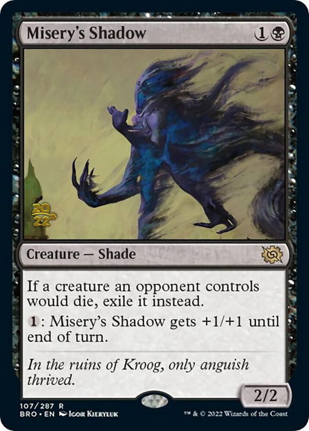 Misery's Shadow - Prerelease Cards Magic: The Gathering trading card