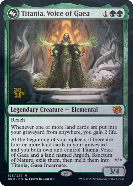 Titania, Voice of Gaea - Prerelease Cards Magic: The Gathering trading card