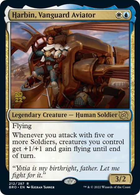 Harbin, Vanguard Aviator - Prerelease Cards Magic: The Gathering trading card