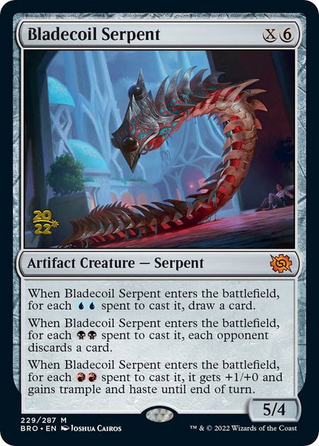 Bladecoil Serpent - Prerelease Cards Magic: The Gathering trading card