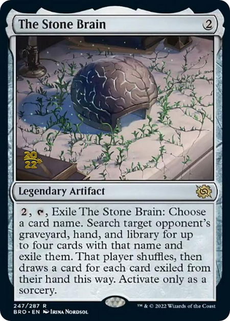 The Stone Brain trading card from Prerelease Cards The Stone Brain - Prerelease Cards Magic: The Gathering trading card