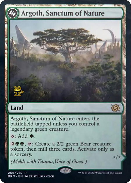 Argoth, Sanctum of Nature - Prerelease Cards Magic: The Gathering trading card