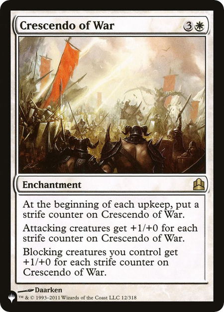 Crescendo of War trading card from The List Reprints Crescendo of War - The List Reprints Magic: The Gathering trading card