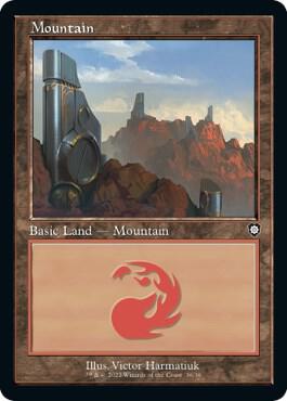 Mountain (36) (Retro Frame) - Commander: The Brothers' War Magic: The Gathering trading card