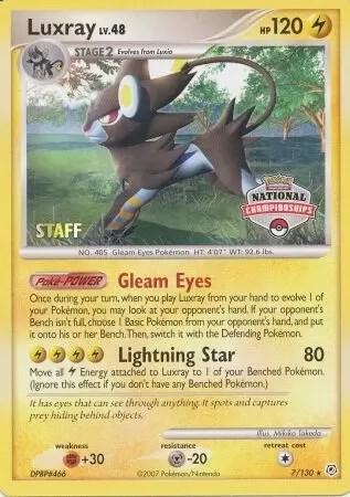 Luxray - 7/130 (National Championships) [Staff] - League & Championship Cards Pokémon trading card
