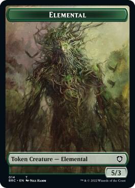 Elemental Token trading card from Commander: The Brothers' War Elemental Token - Commander: The Brothers' War Magic: The Gathering trading card