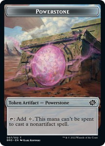 Powerstone // Zombie Double-Sided Token - The Brothers' War (BRO) #7 // 11 - Token Magic: The Gathering Trading Card