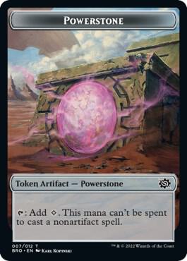 Powerstone // Zombie Double-Sided Token trading card from The Brothers' War Powerstone // Zombie Double-Sided Token - The Brothers' War Magic: The Gathering trading card