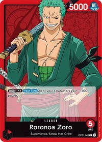 Roronoa Zoro (001) - Romance Dawn (OP01) #OP01-001 - Leader One Piece Trading Card