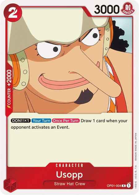 Usopp trading card from Romance Dawn Usopp - Romance Dawn One Piece trading card
