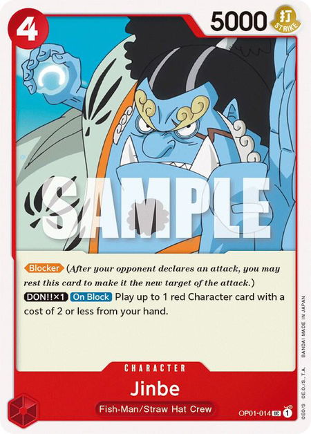 Jinbe (014) - Romance Dawn One Piece trading card