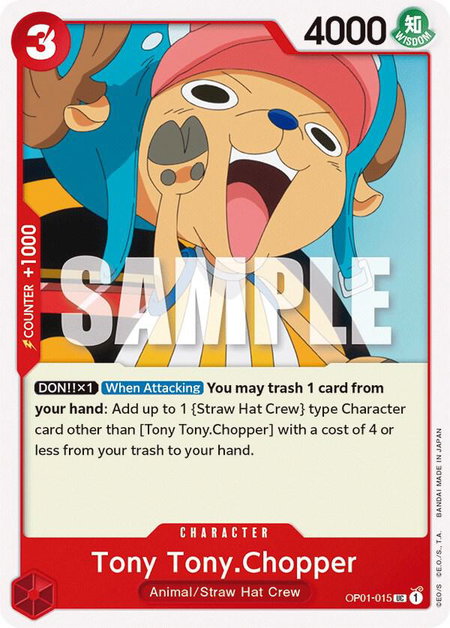 Tony Tony.Chopper trading card from Romance Dawn Tony Tony.Chopper - Romance Dawn One Piece trading card