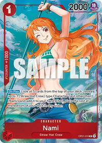 Nami (Parallel) - Romance Dawn (OP01) #OP01-016 - Rare One Piece Trading Card