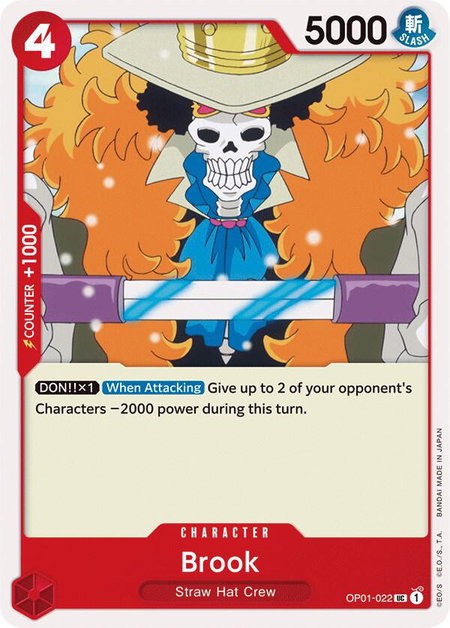 Brook trading card from Romance Dawn Brook - Romance Dawn One Piece trading card