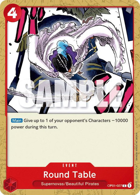 Round Table trading card from Romance Dawn Round Table - Romance Dawn One Piece trading card