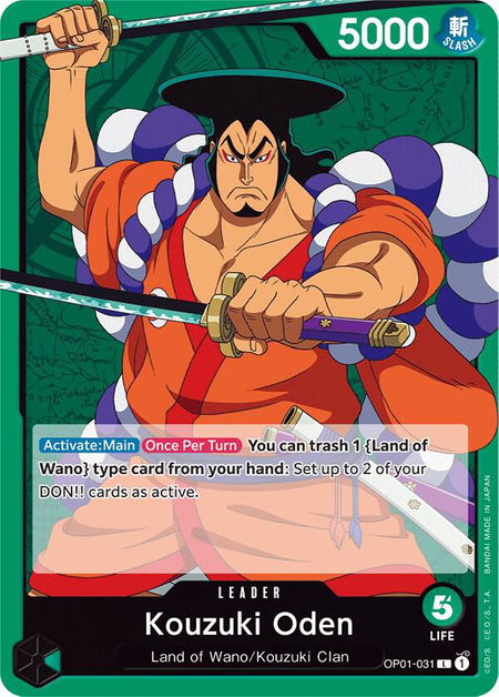 Kouzuki Oden - Romance Dawn One Piece trading card
