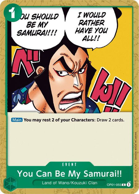 You Can Be My Samurai!! - Romance Dawn One Piece trading card