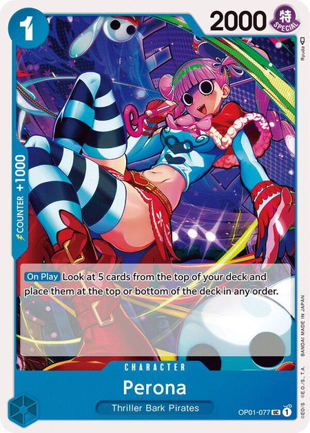Perona - Romance Dawn One Piece trading card