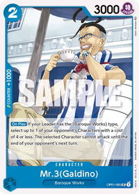 Mr.3 (Galdino) - Romance Dawn (OP01) #OP01-085 - Uncommon One Piece Trading Card