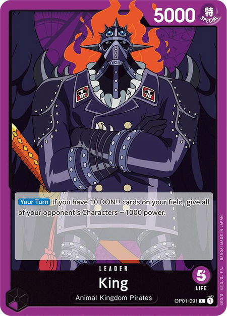 King (091) - Romance Dawn One Piece trading card