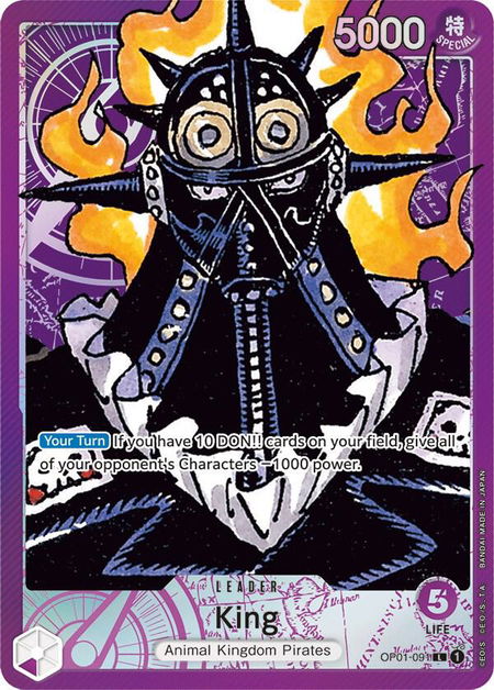 King (091) (Parallel) - Romance Dawn One Piece trading card