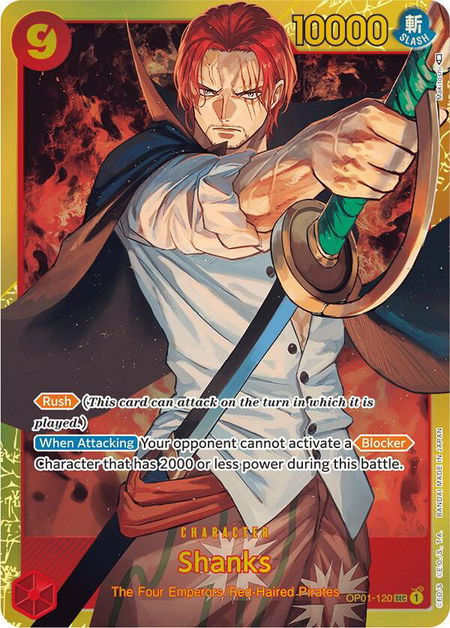 Shanks - Romance Dawn One Piece trading card