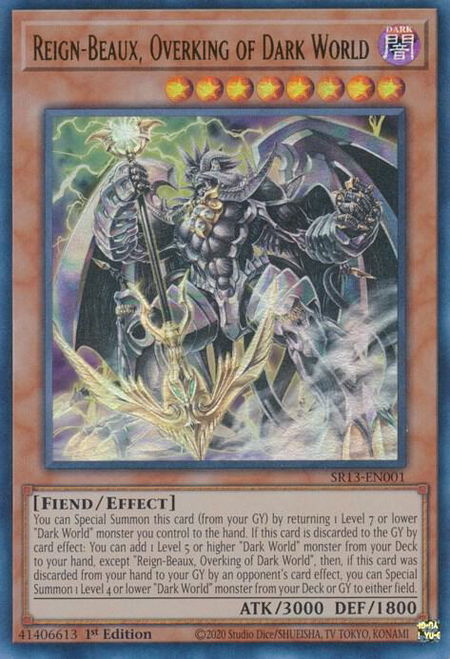 Reign-Beaux, Overking of Dark World trading card from Structure Deck: Dark World Reign-Beaux, Overking of Dark World - Structure Deck: Dark World YuGiOh trading card