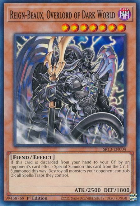 Reign-Beaux, Overlord of Dark World trading card from Structure Deck: Dark World Reign-Beaux, Overlord of Dark World - Structure Deck: Dark World YuGiOh trading card