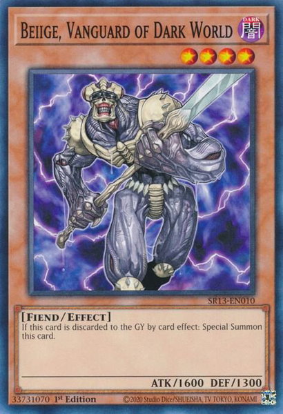 Beiige, Vanguard of Dark World trading card from Structure Deck: Dark World Beiige, Vanguard of Dark World - Structure Deck: Dark World YuGiOh trading card