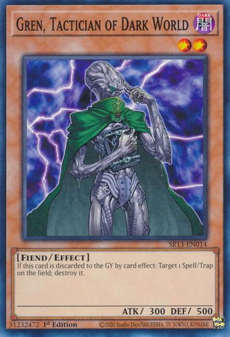 Gren, Tactician of Dark World trading card from Structure Deck: Dark World Gren, Tactician of Dark World - Structure Deck: Dark World YuGiOh trading card