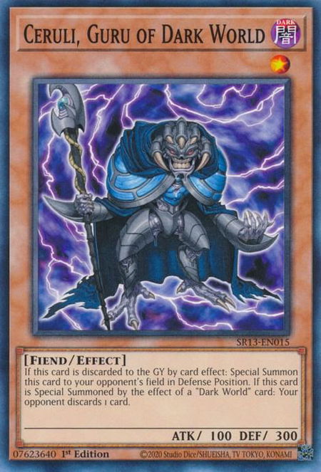 Ceruli, Guru of Dark World trading card from Structure Deck: Dark World Ceruli, Guru of Dark World - Structure Deck: Dark World YuGiOh trading card