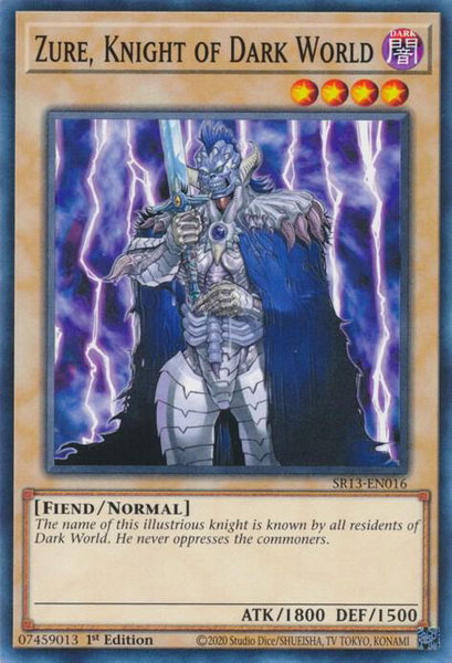 Zure, Knight of Dark World trading card from Structure Deck: Dark World Zure, Knight of Dark World - Structure Deck: Dark World YuGiOh trading card