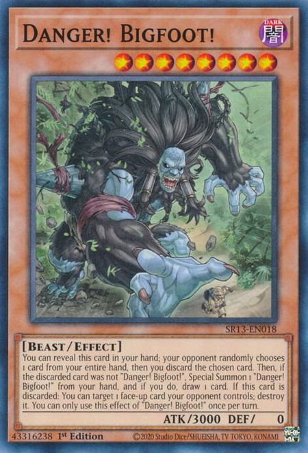 Danger! Bigfoot! trading card from Structure Deck: Dark World Danger! Bigfoot! - Structure Deck: Dark World YuGiOh trading card