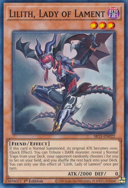 Lilith, Lady of Lament trading card from Structure Deck: Dark World Lilith, Lady of Lament - Structure Deck: Dark World YuGiOh trading card