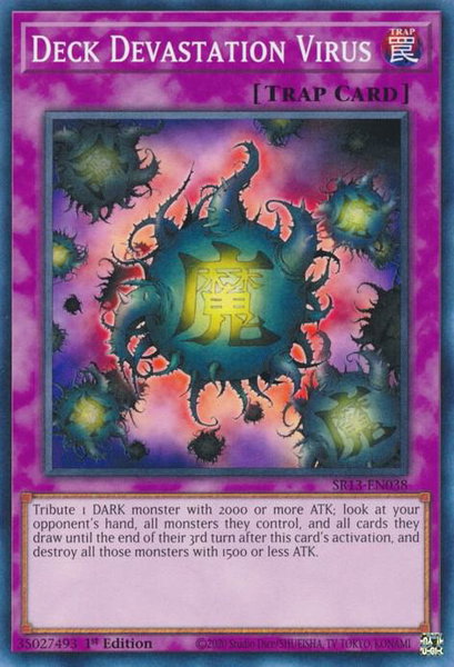Deck Devastation Virus trading card from Structure Deck: Dark World Deck Devastation Virus - Structure Deck: Dark World YuGiOh trading card