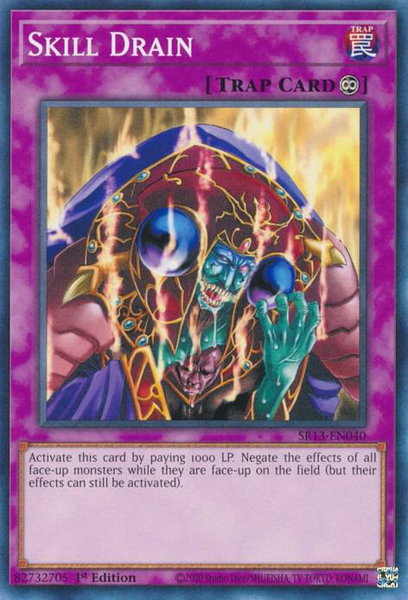 Skill Drain trading card from Structure Deck: Dark World Skill Drain - Structure Deck: Dark World YuGiOh trading card