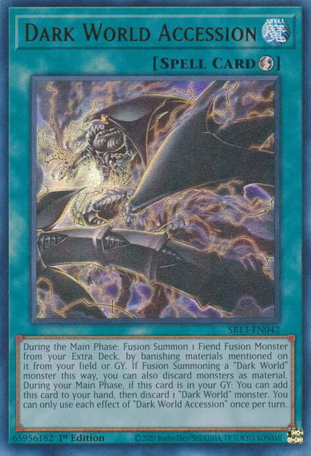 Dark World Accession trading card from Structure Deck: Dark World Dark World Accession - Structure Deck: Dark World YuGiOh trading card